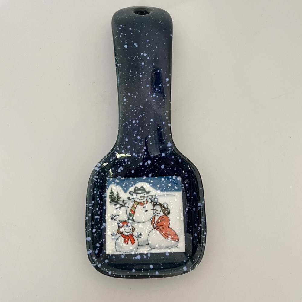 Enesco Japan Snowman Spoon Rest Christmas Kitchen Decor Holiday
